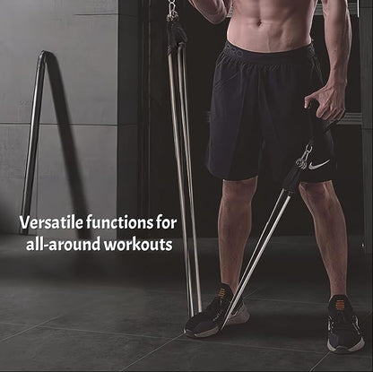 Heavy Resistance Bands Serious Steel Workout Bands - Multi-Functional Adjustable Detachable High Elasticity Non-Slip Durable for Full-Body Workout Home Gym Outdoor Exercise Men Women