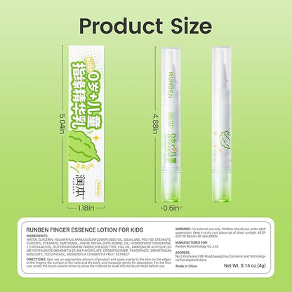 RUNBEN Nail Biting Treatment for Kids & Baby Bitter Taste Nail Care Pen to Stop Thumb Sucking & Biting Nails, Toddlers Safe & Natural Formula, 2-in-1 Repair & Deterrent (0.14 oz)