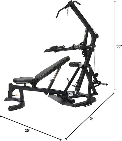 Powertec Fitness Workbench LeverSystem - Workout Bench, 500 LB Weight Capacity - Gym Equipment for Home - Adjustable Full Body Workout Machine