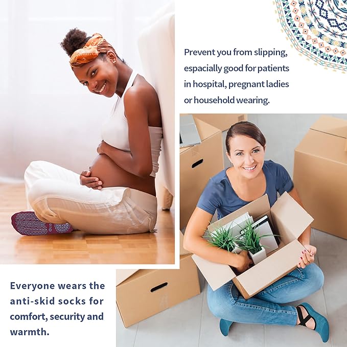 Ozaiic Yoga Socks for Women Non-Slip Grips & Straps, Ideal for Pilates, Pure Barre, Ballet, Dance, Barefoot Workout