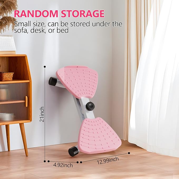 Waist Twisting Machine & Ab Twister Machine - 300 lbs Noiseless Waist Twister Board for Core Exercise, Home Gym Fitness Equipment with Resistance Bands (Women/Men)