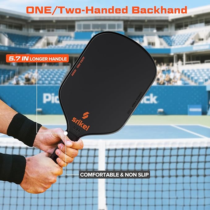 Pickleball Paddles, Raw T700 Carbon Fiber Pickleball Paddle, 16mm Power Polymer Core, Professional Rackets for Great Spin, Control & Precision Shots, USAPA Approved