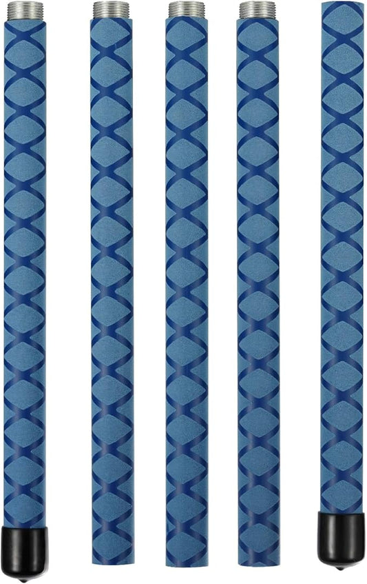 The Huang Yunming yoga stick is made of sturdy steel that is 5 feet high and an adjustable stretching stick, providing flexibility, agility, and balance. Multi functional fitness stick with 5 steel pipes