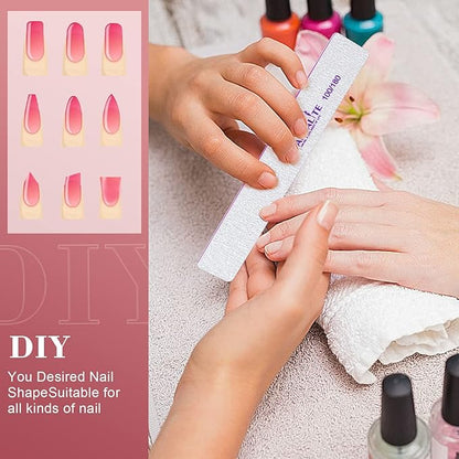 Canvalite 25 PCS Nail File Professional Nail Files Reusable Double Sided Emery Board(80/80 Grit) Nail Styling Tools for Home and Salon Use
