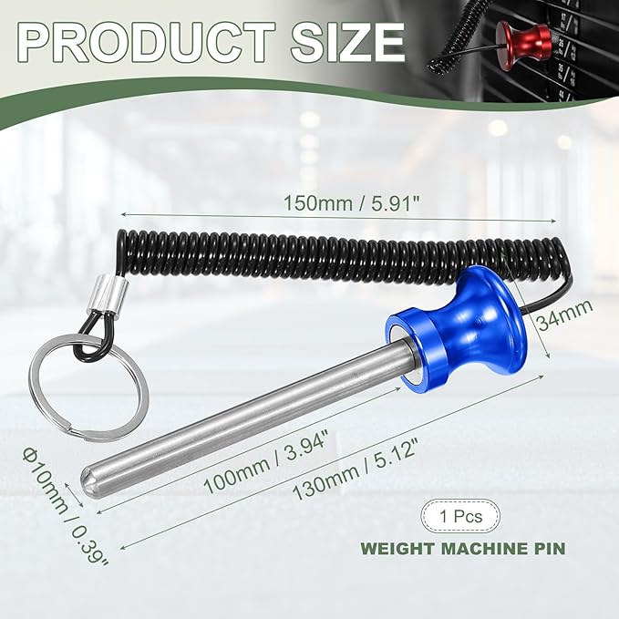 Weight Stack Pin, Weight Gym Pin Strength Training Equipment Replacement with Pull Rope for Home Gym Club