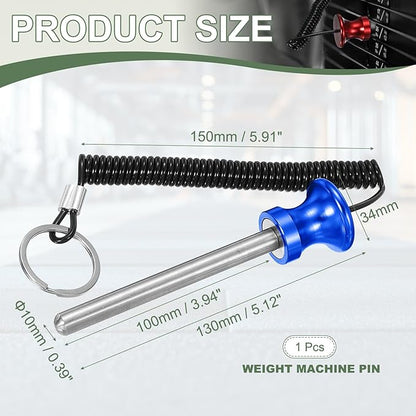 Weight Stack Pin, Weight Gym Pin Strength Training Equipment Replacement with Pull Rope for Home Gym Club