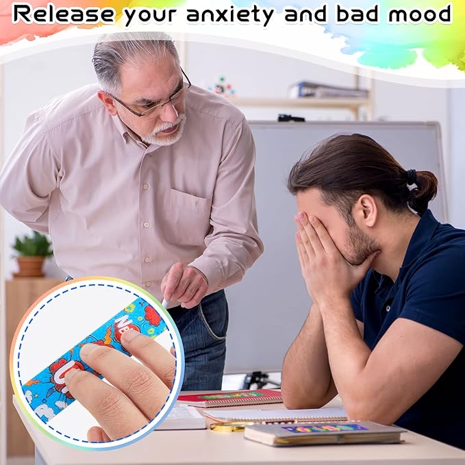 36 Pcs Anxiety Sensory Stickers Mental Health Stickers Fidget Textured Strips Toys Adhesive Tactile Calm Relief Items for Adults Desk School Counselor Classroom(Hero Style)