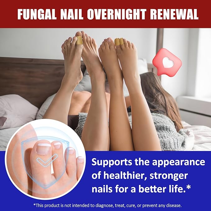 Toenail Treatment Extra Strength, 32 Pcs Nail Patches Overnight Nail Fast Acting Care for Damaged Nails- Visible Results in 8 Hours-Renewal for Men and Women