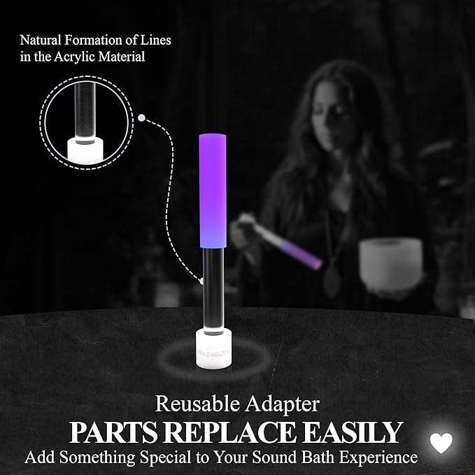 Acrylic Strikers - Small - Select Your Favorite Color Accessory To Match With Your Singing Bowl - Illuminating Wavelength For Sound Baths and Performances - Pink Color