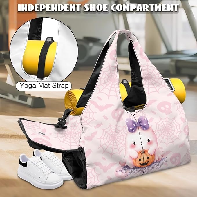 Yoga Mat Bag for Women Men Large Carryall Tote with Adjustable Shoulder Strap for Gym Yoga Travel Pilates Office