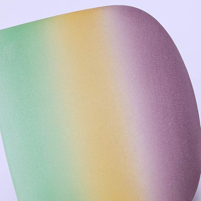 ENERGYSOUND Frosted F Note Heart Chakra Rainbow Colored Quartz Crystal Singing Bowl 8" mallet and o-ring included