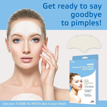 Forehead Pimple Patches – 4Pcs | Labottach Korean Skincare Hydrogel Soothing & Cooling Patch with Tea Tree Oil, Vitamin E | Refreshes Troubled Skin | Overnight Home Skincare