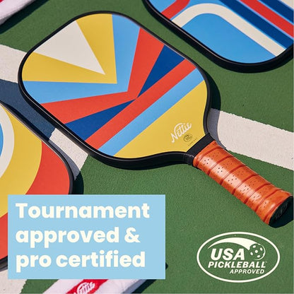 Pickleball Paddles, Carbon Fiber Pickleball Paddles Set of 1/2/4, USAPA Approved 13mm Polymer Core Pickleball Set for Intermediate, Stylish Pickleball Gifts
