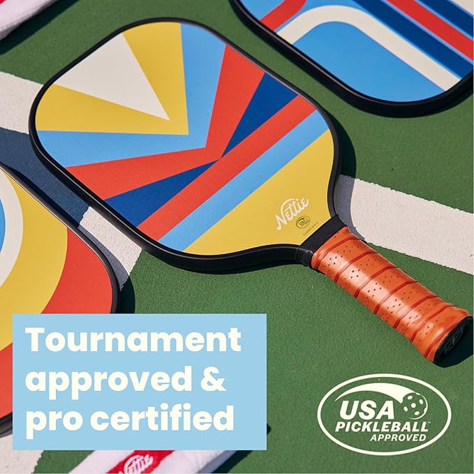 Pickleball Paddles, Carbon Fiber Pickleball Paddles Set of 1/2/4, USAPA Approved 13mm Polymer Core Pickleball Set for Intermediate, Stylish Pickleball Gifts