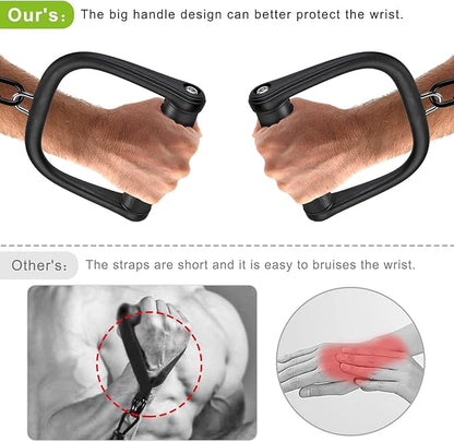 BeneLabel D Handle Cable Attachment, Cable Attachments for Gym, Non-Slip and Comfortable Grip, Solid Aluminum Alloy Handle, Suitable for Home and Gym