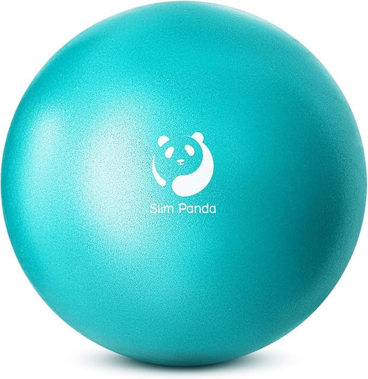 Slim Panda Pilates Ball, 9 Inch Small Exercise Ball, Anti Burst Mini Yoga Ball for Stability, Workout, Barre, Core Strength, Physical Therapy, Balance, Stretching