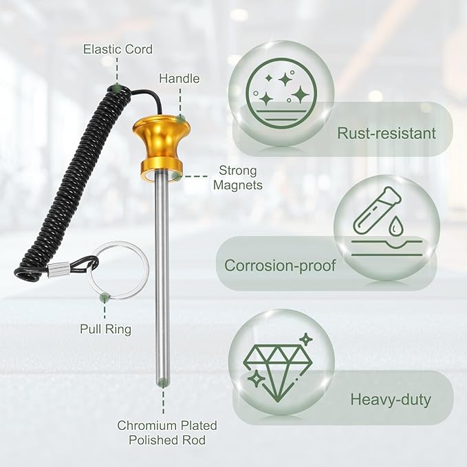Weight Stack Pin, Weight Gym Pin Strength Training Equipment Replacement with Pull Rope for Commercial Home