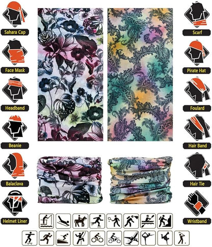 Headband Neck Gaiter Head Wrap Headwear Face Mask Magic Scarf Bandana for Men and Women
