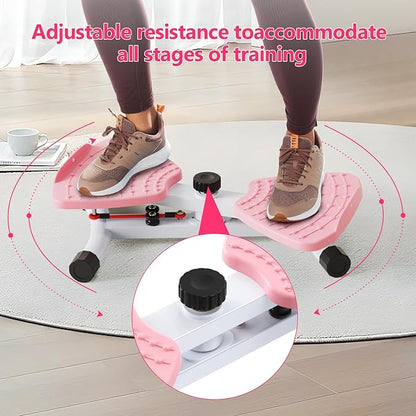 Waist Twisting Machine & Ab Twister Machine - 300 lbs Noiseless Waist Twister Board for Core Exercise, Home Gym Fitness Equipment with Resistance Bands (Women/Men)