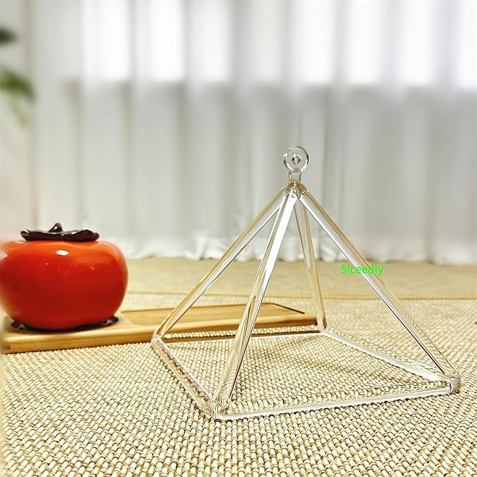 8 Inch Quartz Crystal Singing Pyramid Healing Musical Instrument For Sound Healing Meditation With Crystal Singing Bowl Striker