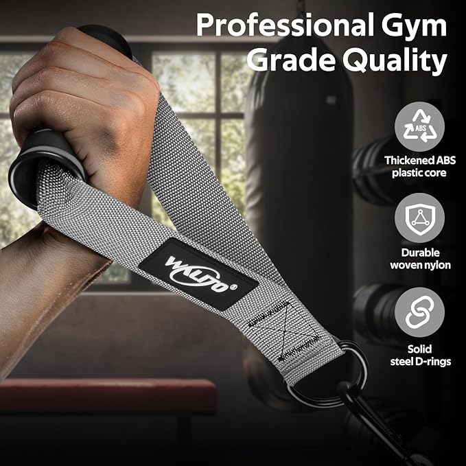WALITO Exercise Handles, Replacement Cable Machine Attachments for Home Gym Equipment, Pulley System, Pilates, Resistance Bands, Strength Trainer, Heavy Duty Working Out Handles
