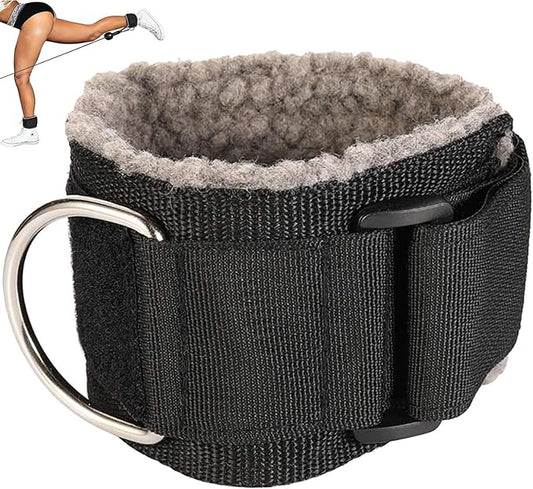 MOOCY Gym Ankle Straps for Cable Machines, Adjustable Ankle Cuffs for Cable Machine, Fleece Lined Ankle Strap for Kickbacks and Glute Workouts, Ankle Cable Straps for Booty Workout