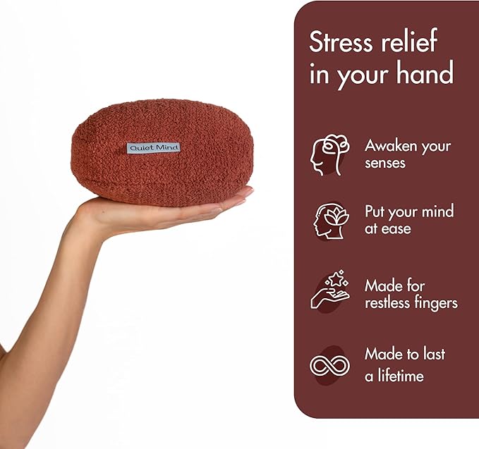 Quiet Mind 1.5 lb Weighted Stress Squeeze Ball – Soft Squishy Fidget Gadget for Adults – Help Relieve Stress, Anxiety, Tension - Promotes Focus, Clarity - Sensory Ball for Desk, Office, or Home Use