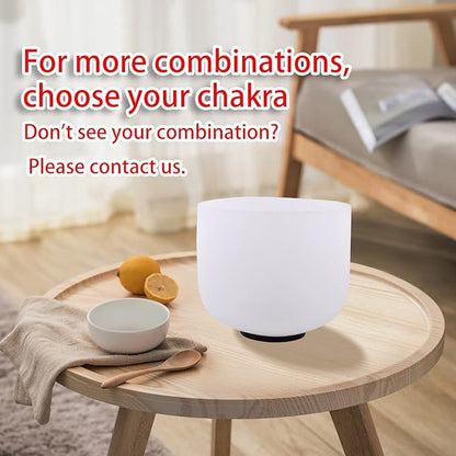 7inch 8inch 9inch Crystal singing bowls set sound bowl for healing Mindfulness, Meditation, Yoga, Spiritual and Body Healing Chakra Bowl (D+F+C, 7inch+8inch+9inch with Travel bag)