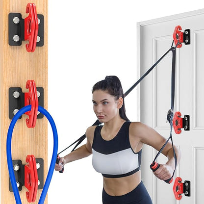 Resistance Band Wall Anchor Set，No Weld Wall Mount for Exercise Bands & Suspension Straps Resistance Band Wall Mount System Compact Strength Training Kit for Home Gym Workouts & Physical Therapy