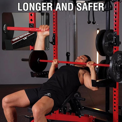 Mikolo Power Cage, 2000LB Power Rack with Independent Dual Pulley System, Multi-Function Home Gym Workout Machine for Cable Crossover