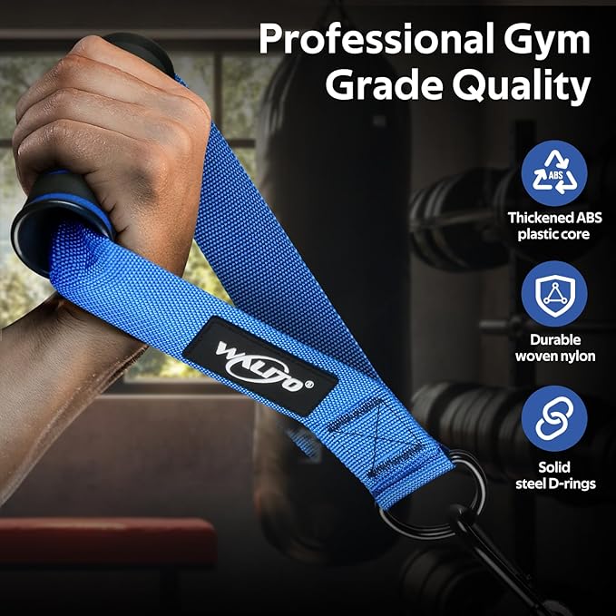 WALITO Exercise Handles, Replacement Cable Machine Attachments for Home Gym Equipment, Pulley System, Pilates, Resistance Bands, Strength Trainer, Heavy Duty Working Out Handles