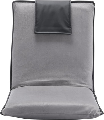 VEVOR Floor Chair, 6-Position Adjustable Meditation Chair with Back Support, Folding Sofa Chair for Reading TV Watching and Gaming, Portable Floor Seat Lounge Sofa Chair for Kids Teens Adults, Gray