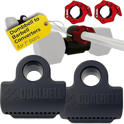 Dumbbell Barbell Converter - Dumbbell Converter Home Gym Equipment, for 1" Standard Bars, Up to 250lb Capacity Barbell Adapters- Versatile Weight Lifting Set, Suitable for Men and Women