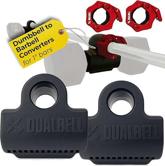 Dumbbell Barbell Converter - Dumbbell Converter Home Gym Equipment, for 1" Standard Bars, Up to 250lb Capacity Barbell Adapters- Versatile Weight Lifting Set, Suitable for Men and Women