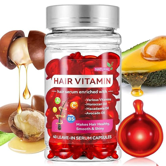 Hair Treatment Serum,Leave-in Molecular Repair Keratin Hair Biotin Serum for Damaged and Dry Hair. (1 Box/40 Pcs)