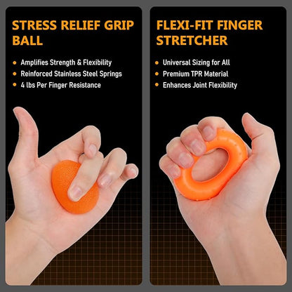JKSHMYT Grip Strength Trainer Kits (5 Pack), Adjustable Resistance Forearm Strengthener, Hand Gripper Strengthener for Muscle Building and Injury Recovery for Athletes