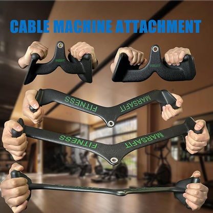Ergonomic LAT Pull Down Bars, Back and Triceps Strength Training Equipment, LAT Pulldown Attachments, Cable Attachments for Home Gym