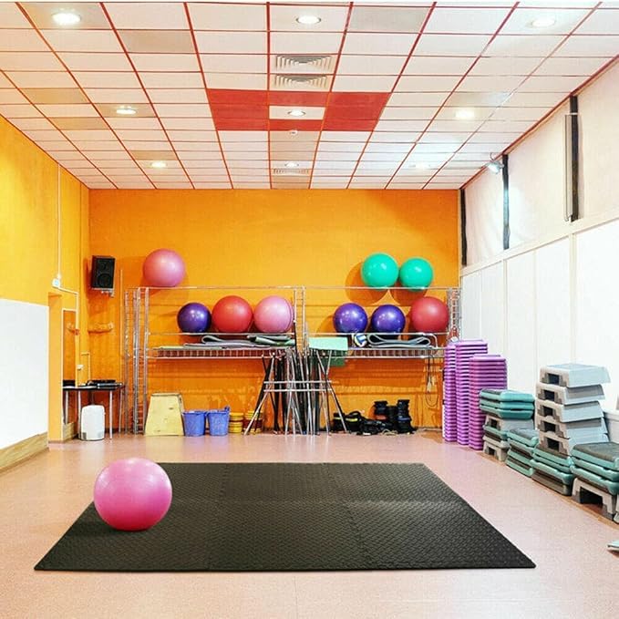 Febyyer Interlocking Soft Foam Floor Mat - 20 Tiles Protective Gym Flooring Set, Exercise Mats EVA Puzzle Rubber Tiles, Ground Surface Protection Workout Underlay Matting Sports Home Fitness Garage