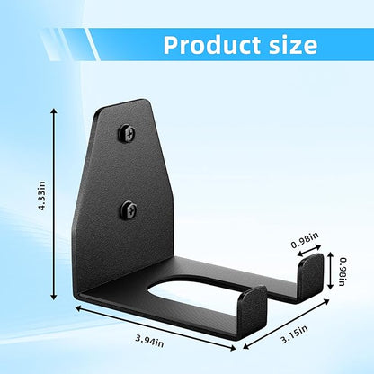 Olympic Barbell Hanger, Garage Gym Bar Wall Rack, Vertical Barbell Wall Mount, Black Heavy-Duty Support Barbell Holder, Space Saving Commercial or Home Gym Accessory, Holds Under 33mm Bar Size