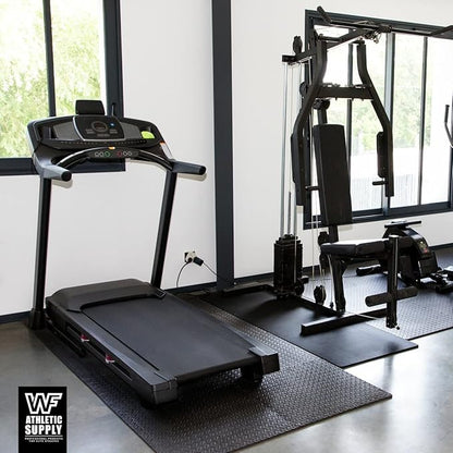 WF Athletic Supply Puzzle Exercise Mat, EVA Foam Interlocking Tiles with Border, 1/2" Thickness Interlocking Soft Foam Puzzle Play Mats for Home Gym, Garage & Kids’ Playroom