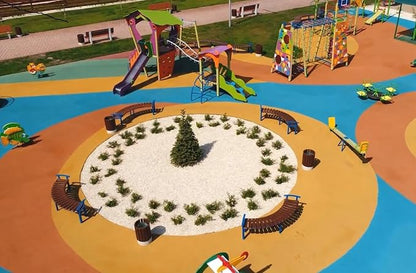 Poured-in-Place Surfacing Repair Kit Fix Rubber Playground (Red, XL)