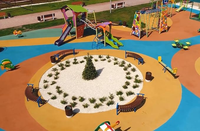 Poured-in-Place Surfacing Repair Kit Fix Rubber Playground (Yellow/Black, Standard)