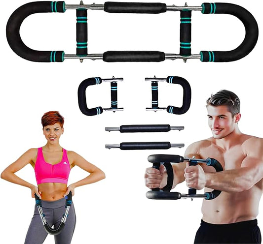 Twister Arm Trainer – Adjustable Power Twister Bar for Chest & Arm Workout | Build Chest Muscles, Strengthen Forearms, Tone Arms | Compact Upper Body Home Gym Equipment