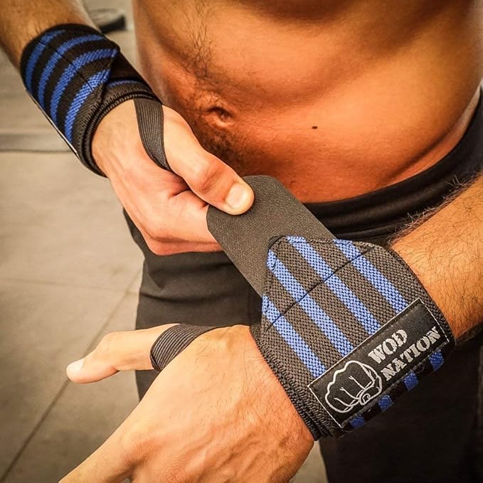 WOD Nation Wrist Wraps for Weightlifting & Strength Training – Professional Gym Straps w/Thumb Loop for Men & Women