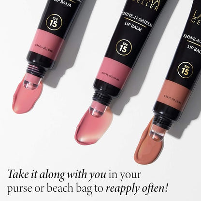 LAURA GELLER NEW YORK Shine-n-Shield Lip Balm SPF 15, Sunset Sands - Nourishes, Hydrates & Protects Lips