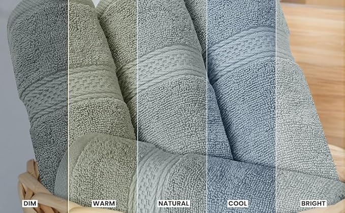 Utopia Towels 8 Piece Premium Towel Set, 2 Bath, 2 Hand, and 4 Wash Cloths, 600 GSM 100% Ring Spun Cotton, Highly Absorbent Towels for Bathroom, Gym, Hotel, and Spa, Cool Grey
