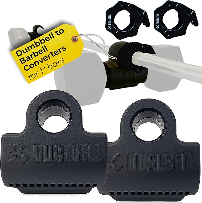 Dumbbell Barbell Converter - Dumbbell Converter Home Gym Equipment, for 1" Standard Bars, Up to 250lb Capacity Barbell Adapters- Versatile Weight Lifting Set, Suitable for Men and Women