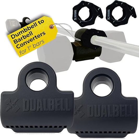 Dumbbell Barbell Converter - Dumbbell Converter Home Gym Equipment, for 1" Standard Bars, Up to 250lb Capacity Barbell Adapters- Versatile Weight Lifting Set, Suitable for Men and Women