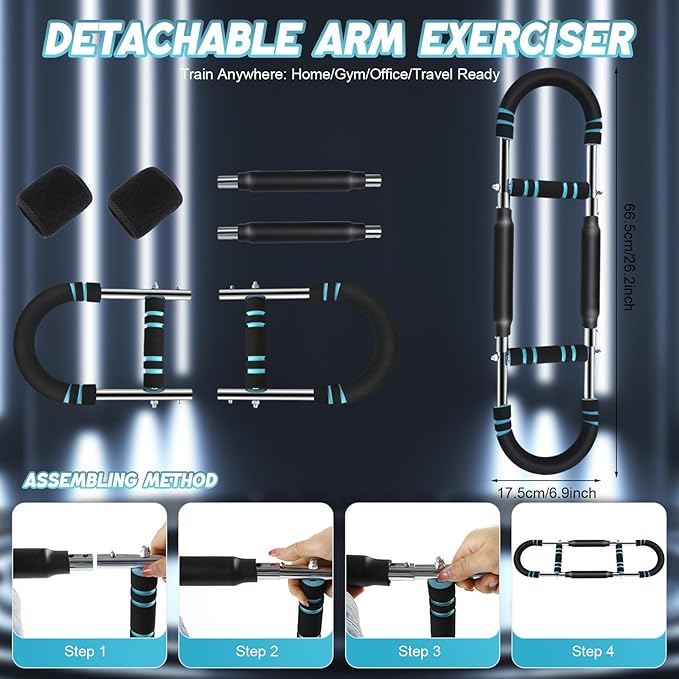 Twister Arm Trainer, Adjustable Spring Resistance Fitness Workout Equipment, Portable Chest Exercise Strength Training for Shoulder Forearm Muscle, Home Gym for Men Women