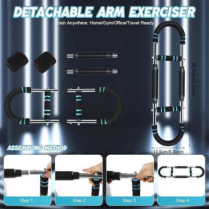 Twister Arm Trainer, Adjustable Spring Resistance Fitness Workout Equipment, Portable Chest Exercise Strength Training for Shoulder Forearm Muscle, Home Gym for Men Women